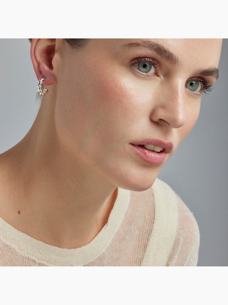 Boucles d'oreilles argentées Luxenter - Izo Gris - Kiabi