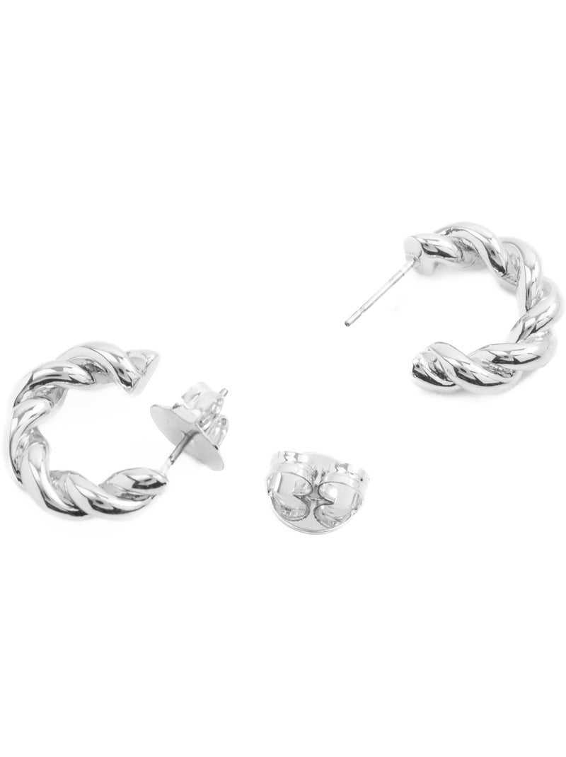 Boucles d'oreilles argentées Luxenter - Izo Gris - Kiabi