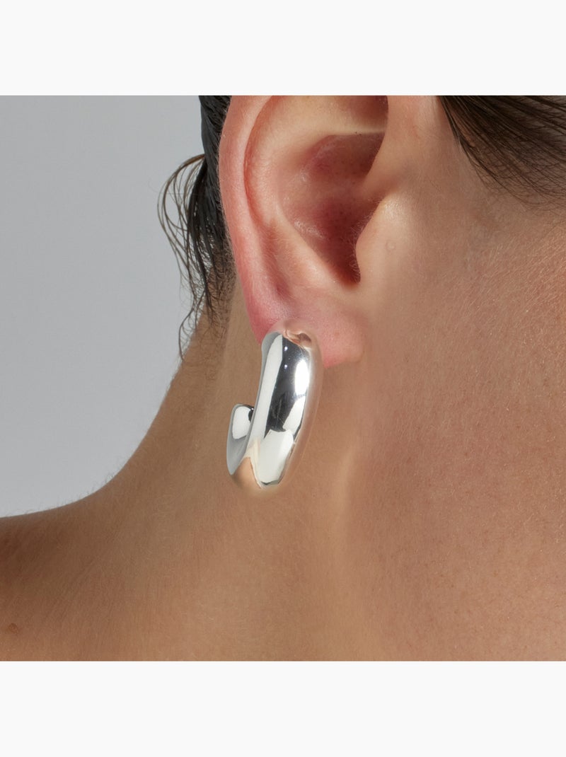 Boucles d'oreilles argentées Luxenter - Meibe Gris - Kiabi