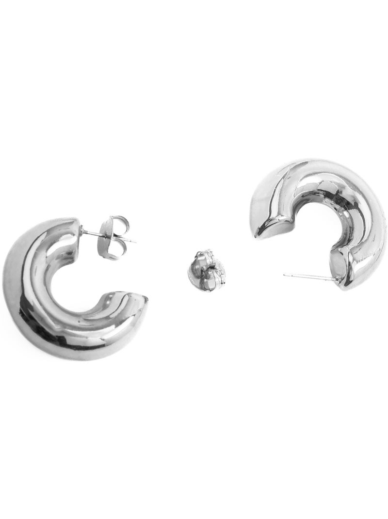 Boucles d'oreilles argentées Luxenter - Meibe Gris - Kiabi