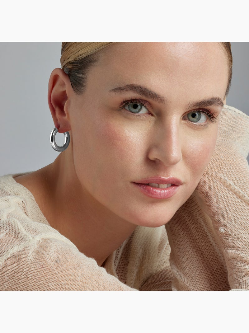 Boucles d'oreilles argentées Luxenter - Saura Gris - Kiabi