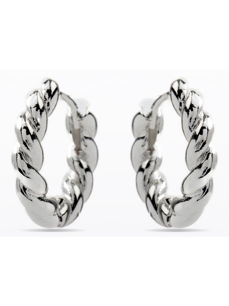 Boucles d'oreilles argentées Luxenter - Tansit Gris - Kiabi