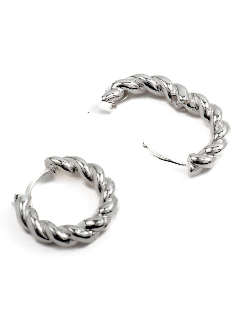 Boucles d'oreilles argentées Luxenter - Tansit Gris - Kiabi