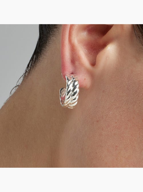 Boucles d'oreilles argentées Luxenter - Thety - Kiabi