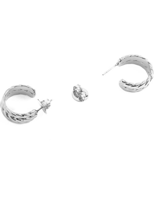 Boucles d'oreilles argentées Luxenter - Thety - Kiabi