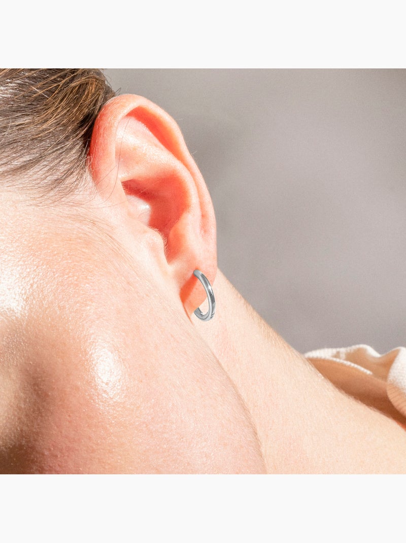 Boucles d'oreilles argentées Luxenter - Viaga Gris - Kiabi