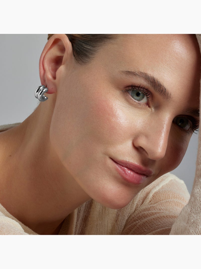 Boucles d'oreilles argentées Luxenter - Zakev Gris - Kiabi