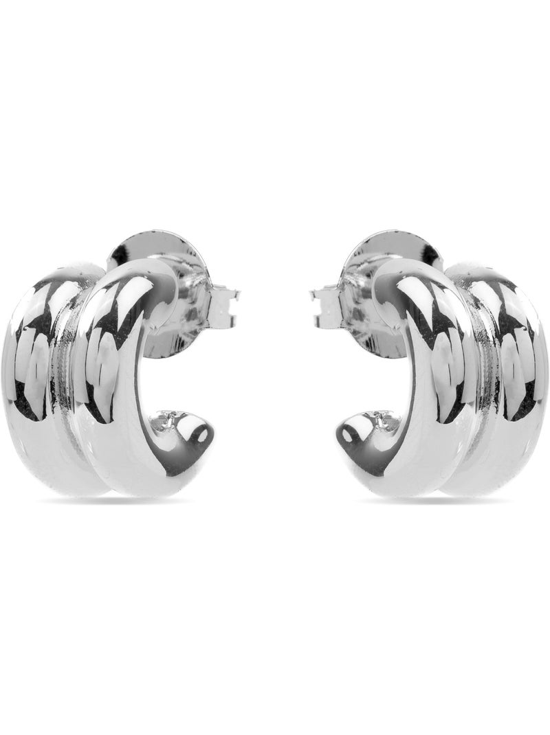 Boucles d'oreilles argentées Luxenter - Zakev Gris - Kiabi
