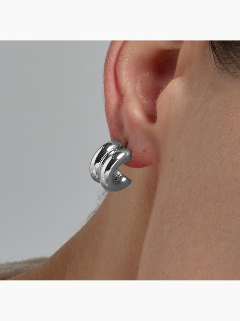 Boucles d'oreilles argentées Luxenter - Zakev Gris - Kiabi