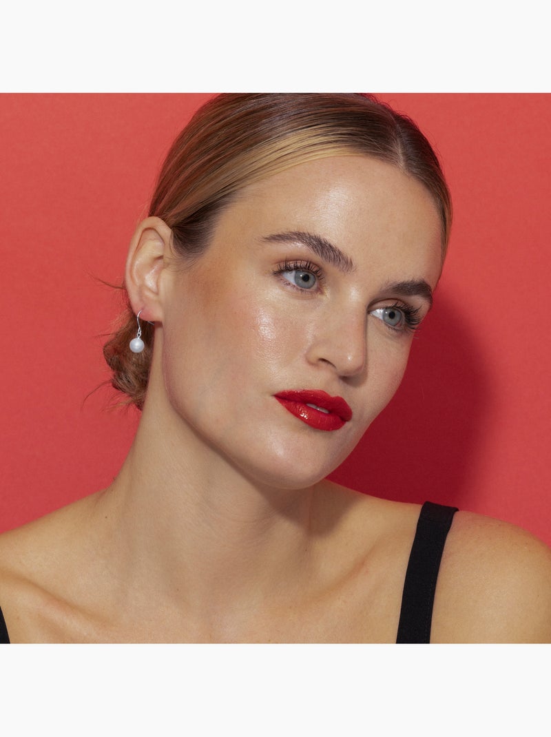 Boucles d'oreilles argentées Luxenter Darana Blanc - Kiabi