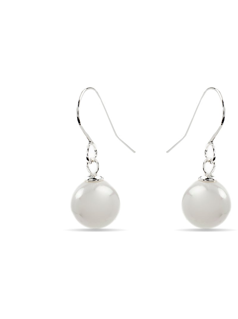 Boucles d'oreilles argentées Luxenter Darana Blanc - Kiabi