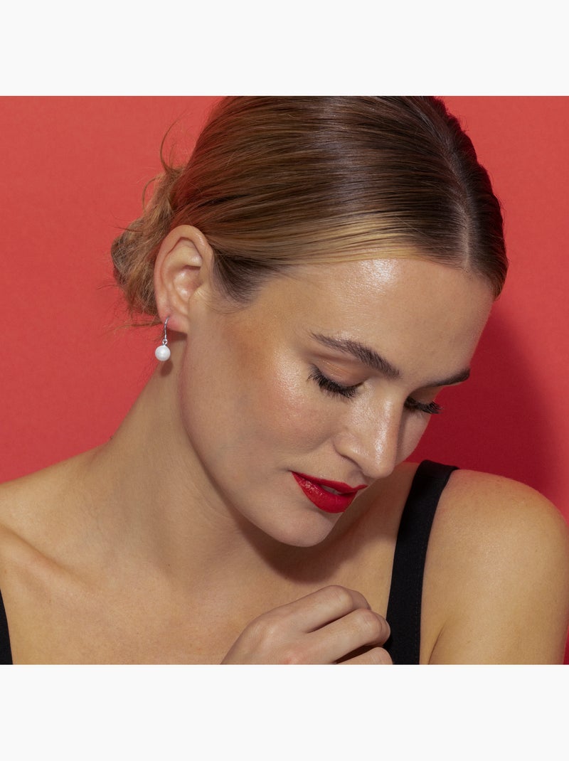 Boucles d'oreilles argentées Luxenter Darana Blanc - Kiabi