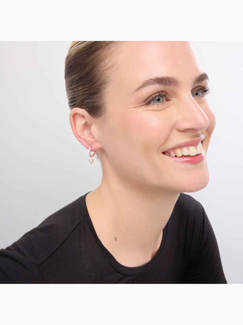 Boucles d'oreilles argentées Luxenter Drasa Blanc - Kiabi