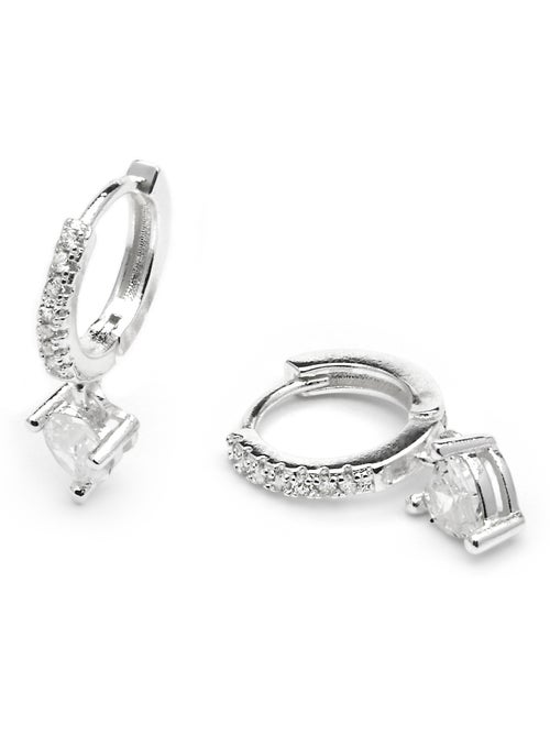 Boucles d'oreilles argentées Luxenter Drasa - Kiabi