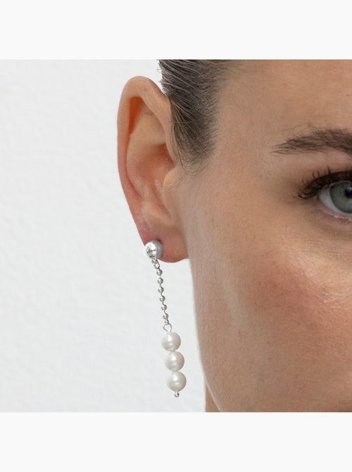 Boucles d'oreilles argentées Luxenter Galdin - Kiabi