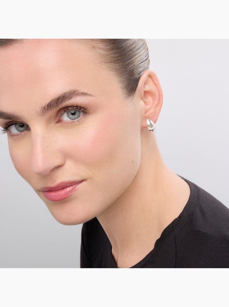 Boucles d'oreilles argentées Luxenter Garai Blanc - Kiabi