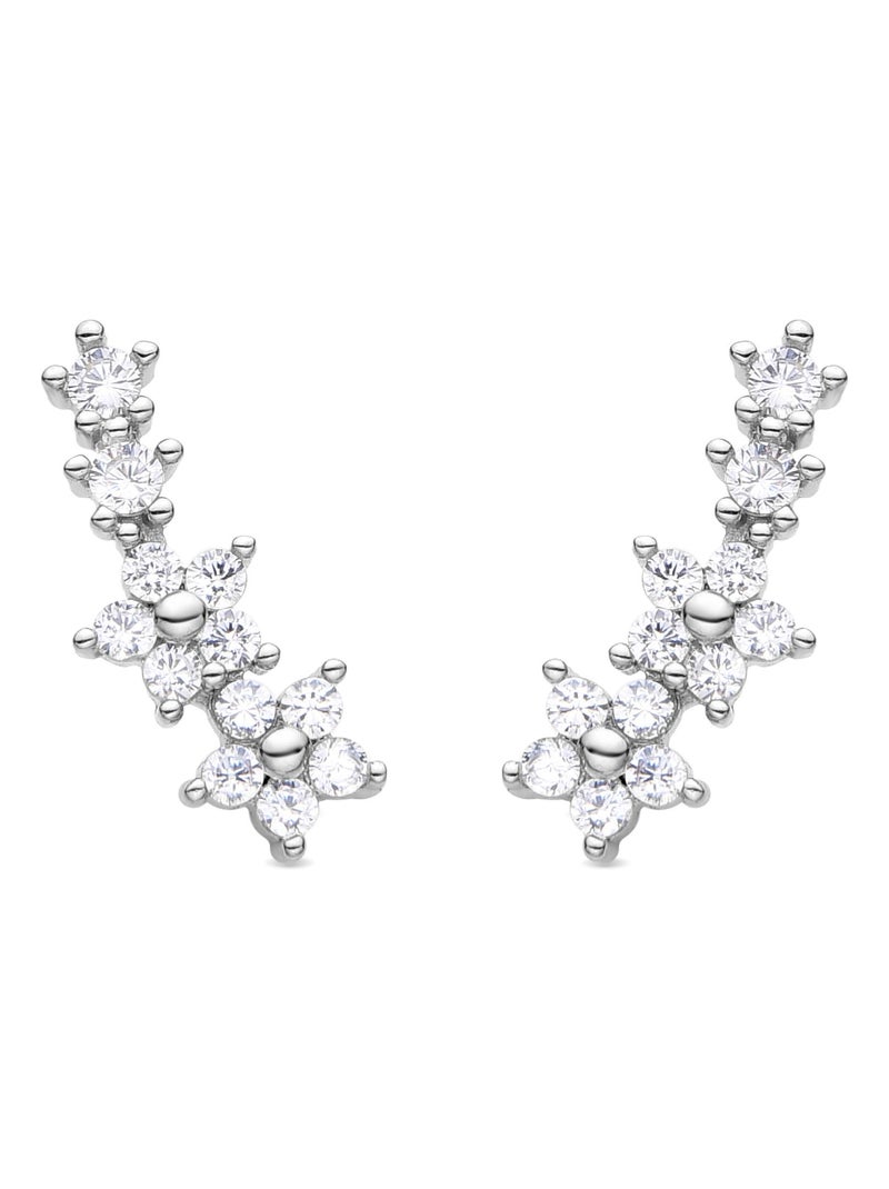 Boucles d'oreilles argentées Luxenter Olea Argent - Kiabi