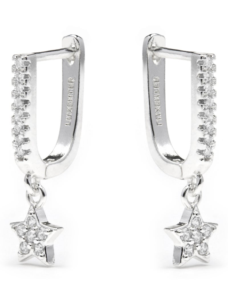 Boucles d'oreilles argentées Luxenter Sasai Argent - Kiabi