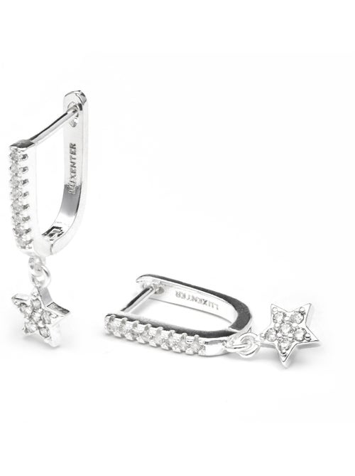 Boucles d'oreilles argentées Luxenter Sasai - Kiabi