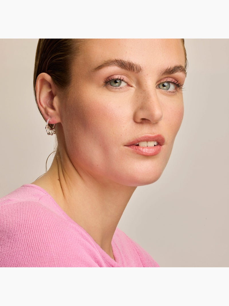 Boucles d'oreilles argentées Luxenter Yaskim Blanc - Kiabi