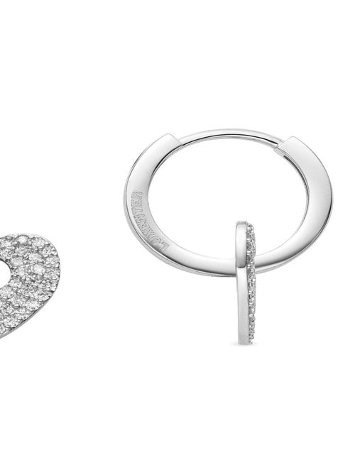 Boucles d'oreilles Atlan,en zircone rhodiée,avec zircone brillante,finition rhodiée - Kiabi