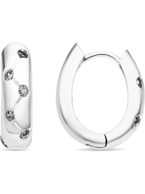 Boucles d'oreilles avec - finition argent - Gruk - Kiabi