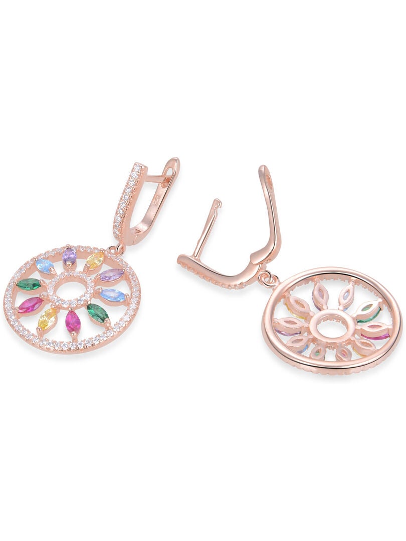 Boucles D'Oreilles En Argent 925 Avec Zircon Bleu - Puces à Clous MRM | Réf.335418.2