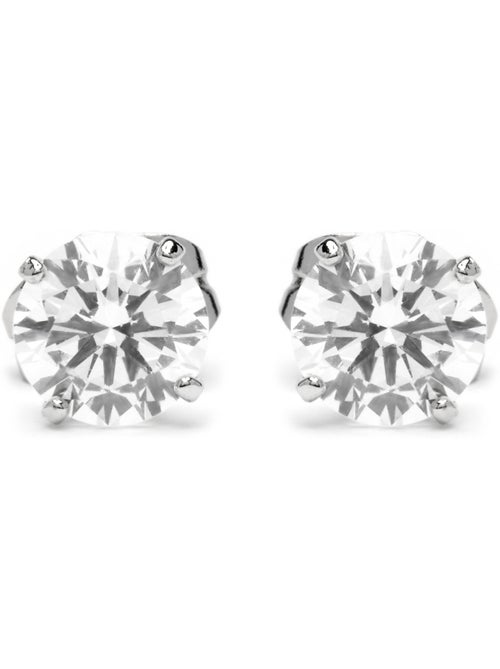 Boucles d'oreilles avec zircons en finition argentée - Verak - Kiabi