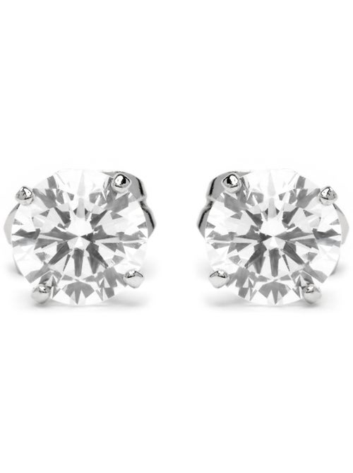 Boucles d'oreilles avec zircons en finition argentée - Verak - Kiabi