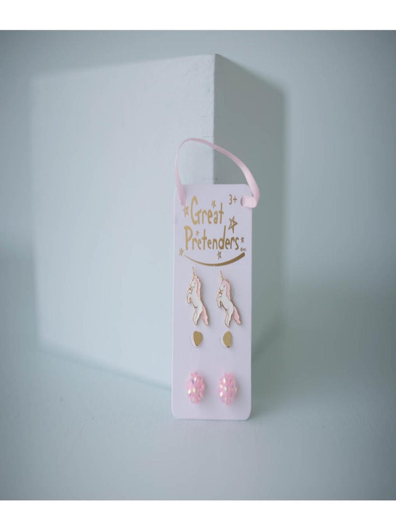 Boucles d'oreilles Boutique Unicorn Studded, 3 paires N/A - Kiabi