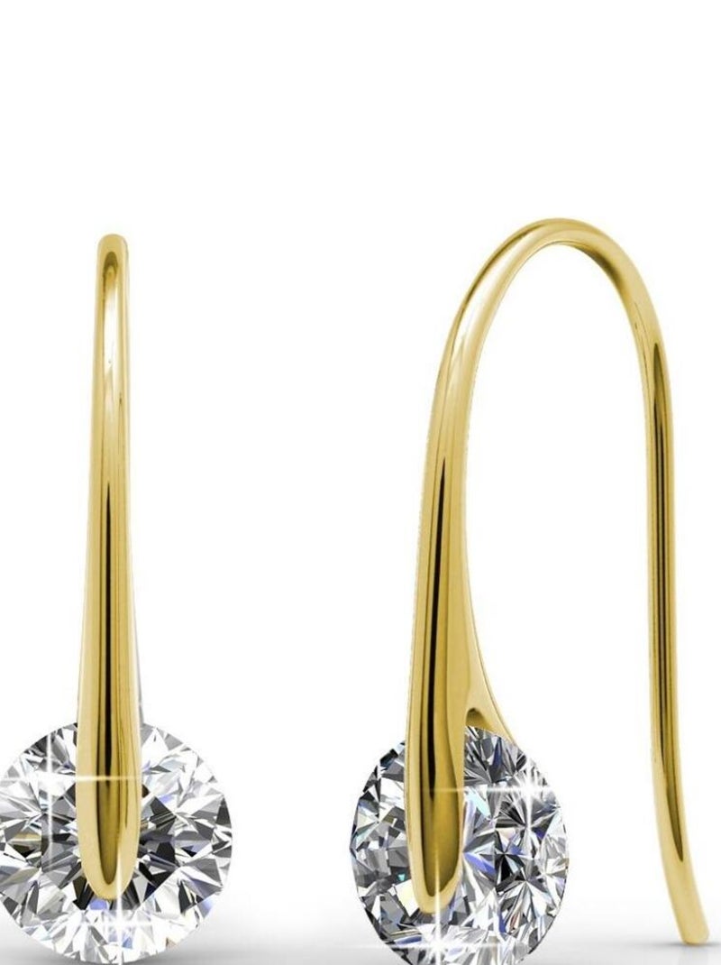 Boucles d'oreilles Classy - Doré et Cristal Doré/or - Kiabi