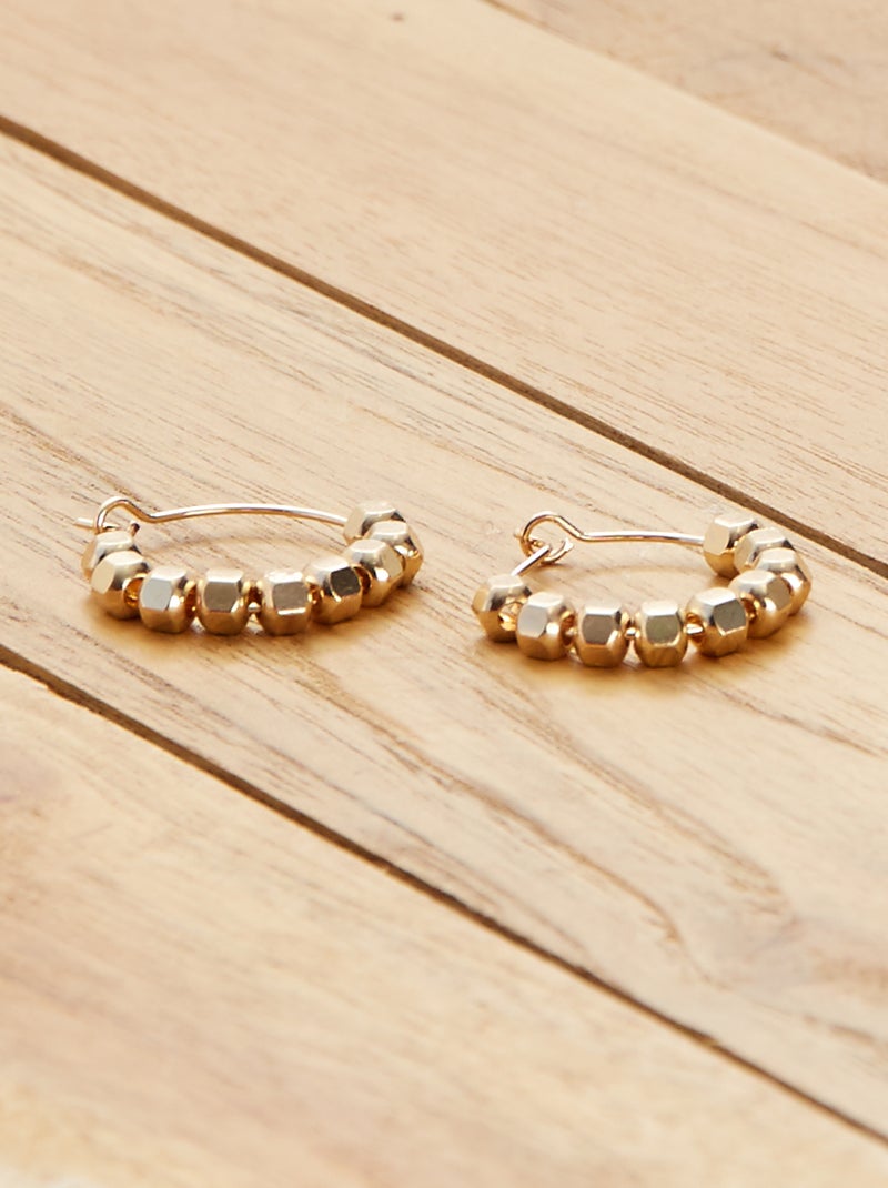 Boucles d'oreilles créoles doré - Kiabi