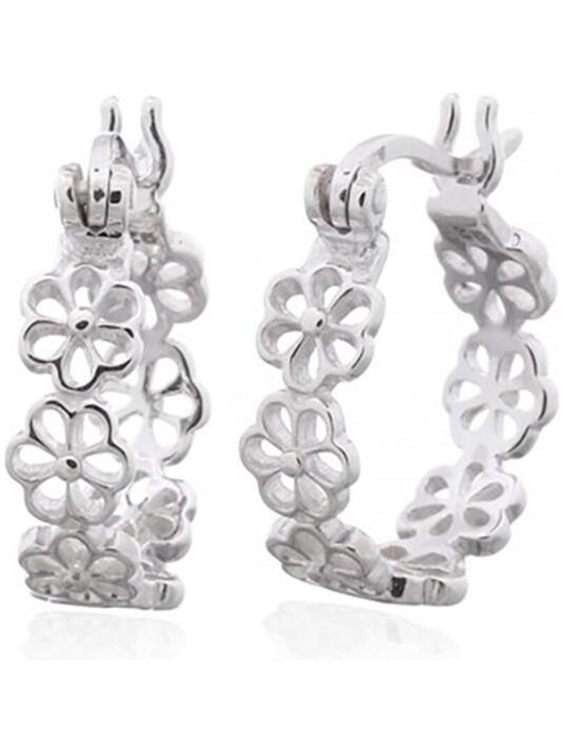 Boucles D'oreilles Forme Fleur En Perles Multicolores - Clous - Diamètre 2 Cm - Neuf Avec étiquettes