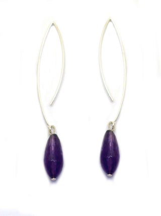 Boucles d'oreilles cristal violet