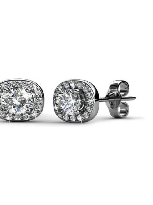 Boucles d'oreilles Cushy - Argenté et Cristal - Kiabi