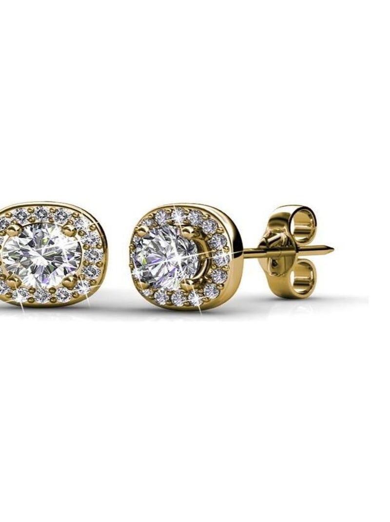 Boucles d'oreilles Cushy - Doré et Cristal Doré/or - Kiabi