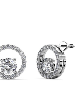 Boucles d'oreilles Desiree - Argenté et cristal
