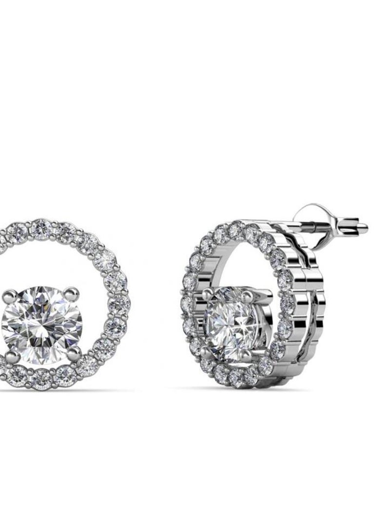 Boucles d'oreilles Desiree - Argenté et cristal Argent - Kiabi