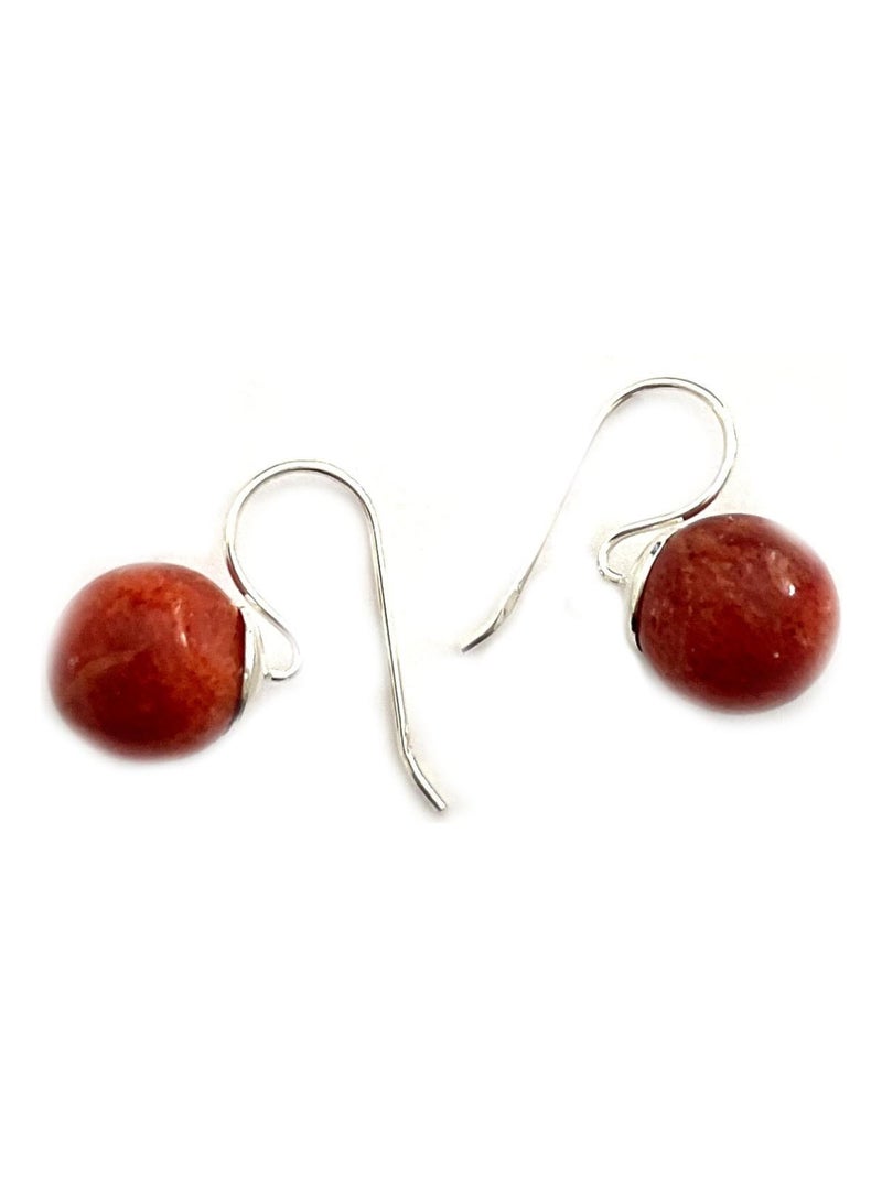 Boucles d'oreilles, dormeuse rouge Rouge - Kiabi