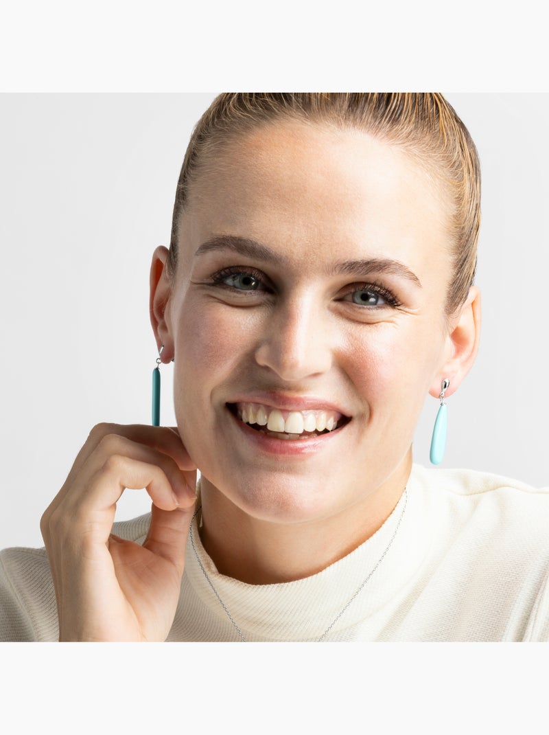 Boucles d'oreilles en argent 925 de Luxenter Adak Bleu - Kiabi