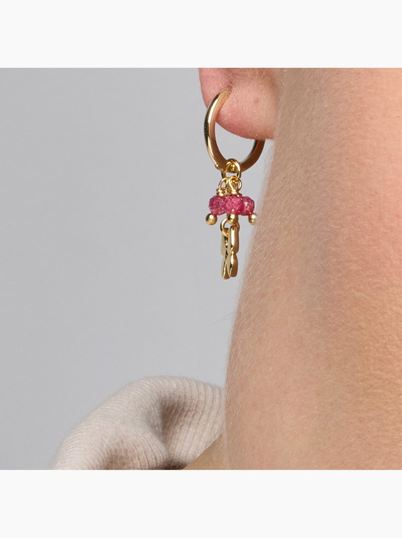 Boucles d'oreilles en argent 925 de Luxenter Coaran Rose - Kiabi