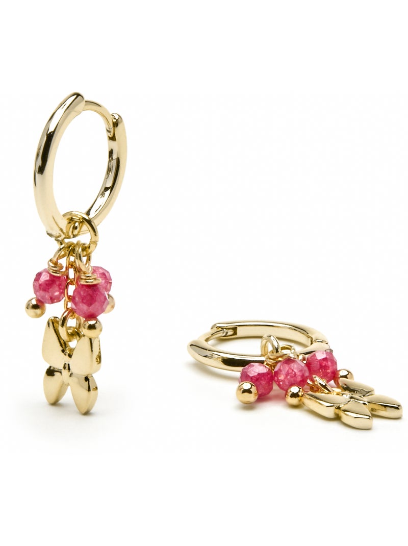 Boucles d'oreilles en argent 925 de Luxenter Coaran Rose - Kiabi