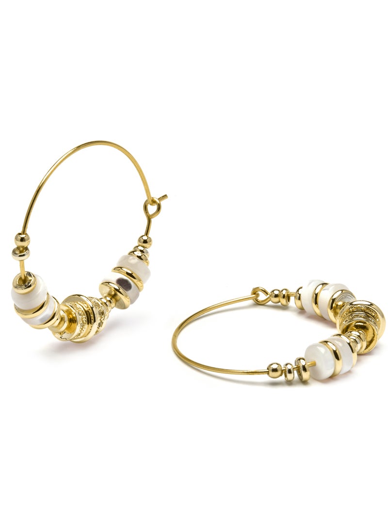 Boucles d'oreilles en argent 925 de Luxenter Darkba Blanc - Kiabi