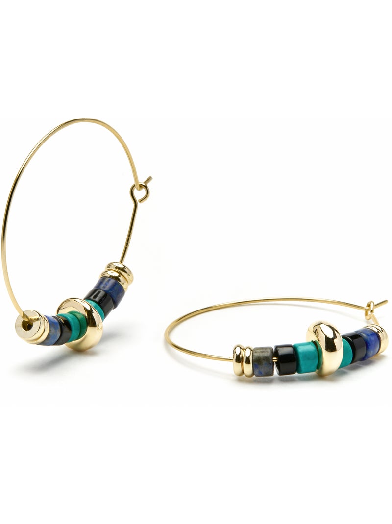 Boucles d'oreilles en argent 925 de Luxenter Darkba Vert - Kiabi