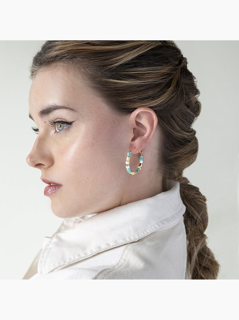 Boucles d'oreilles en argent 925 de Luxenter Ihun Bleu - Kiabi