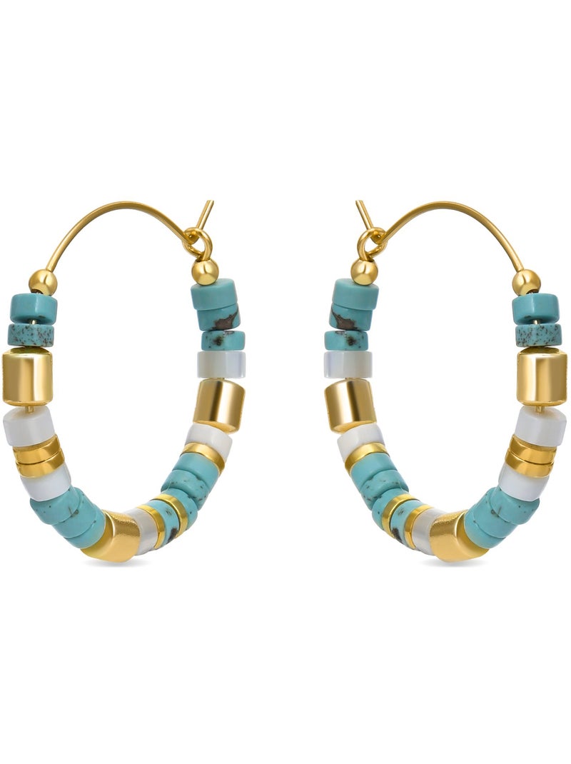 Boucles d'oreilles en argent 925 de Luxenter Ihun Bleu - Kiabi