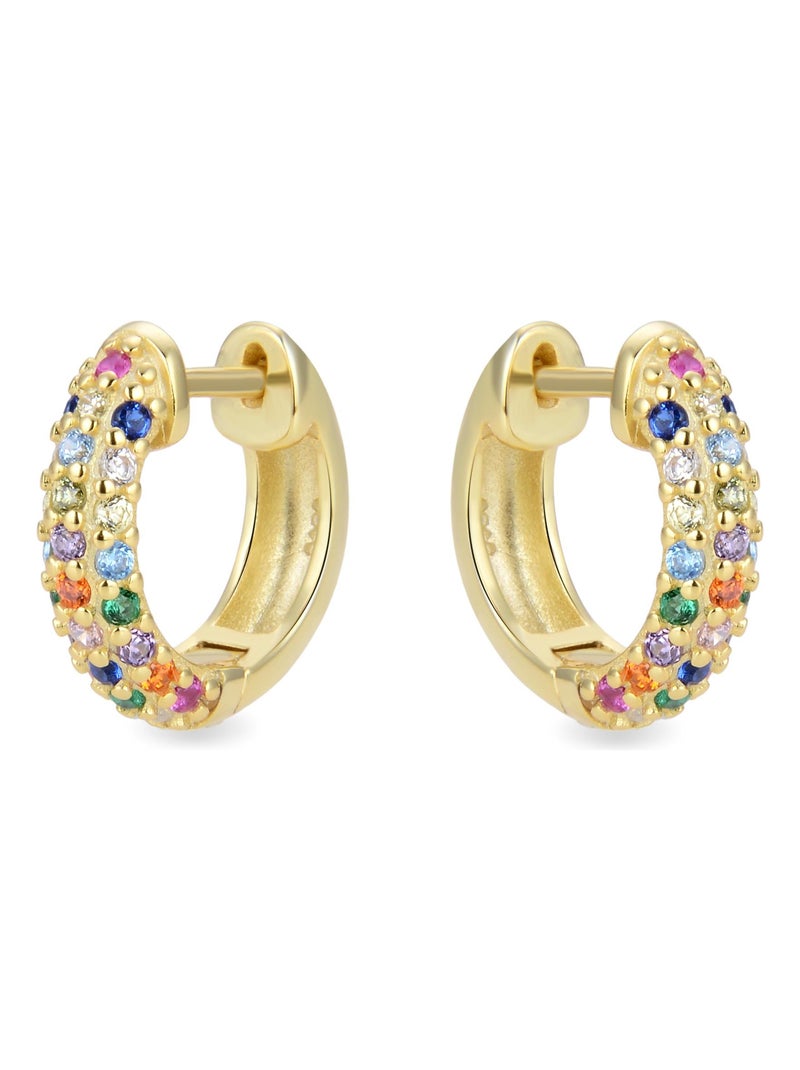Boucles d'oreilles en argent 925 de Luxenter Iralda Multicolore - Kiabi