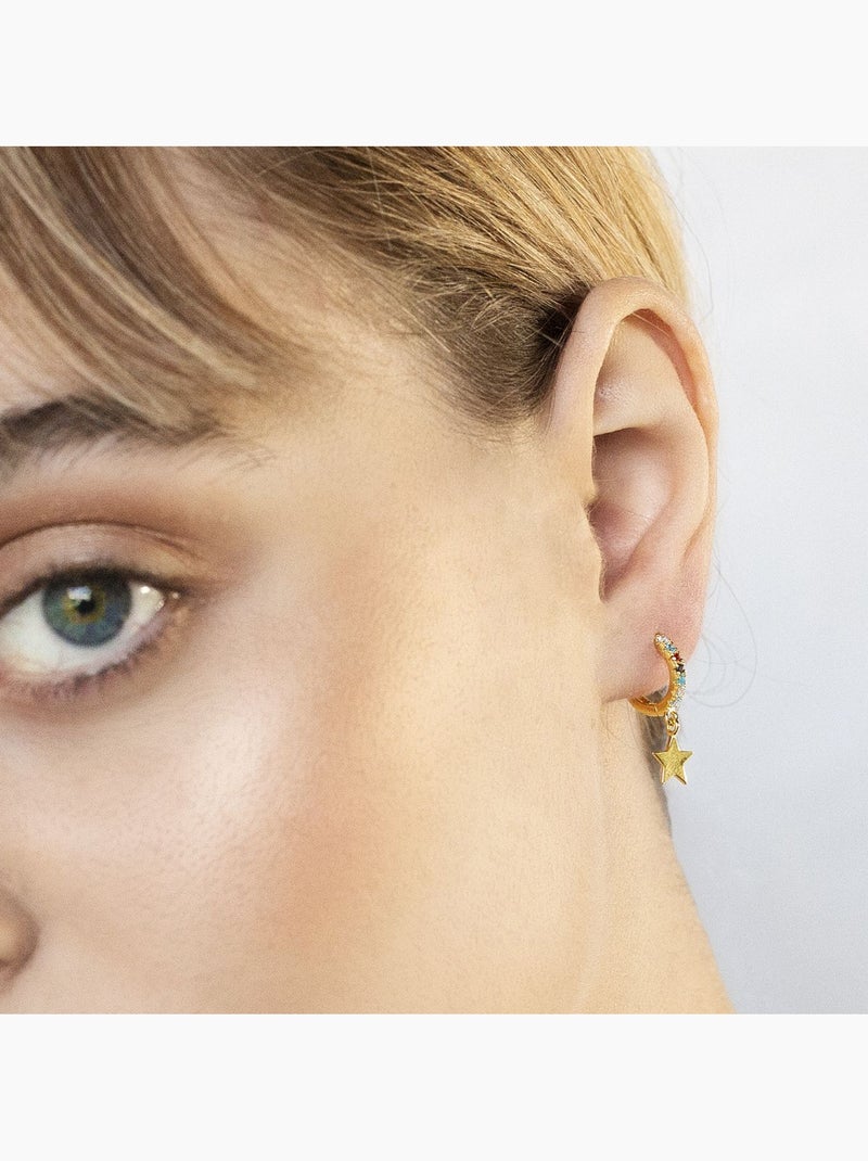 Boucles d'oreilles en argent 925 de Luxenter Libe Multicolore - Kiabi