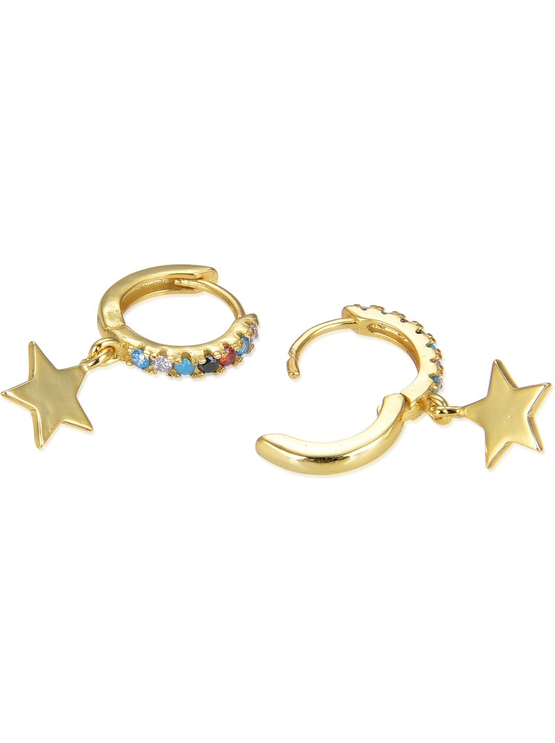 Boucles d'oreilles en argent 925 de Luxenter Libe Multicolore - Kiabi