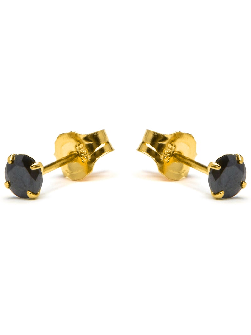 Boucles d'oreilles en argent 925 de Luxenter Otieno Noir Noir - Kiabi